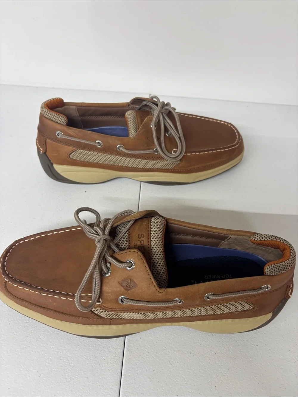 Sperry Men's Tan Brown Leather Boat Shoes
